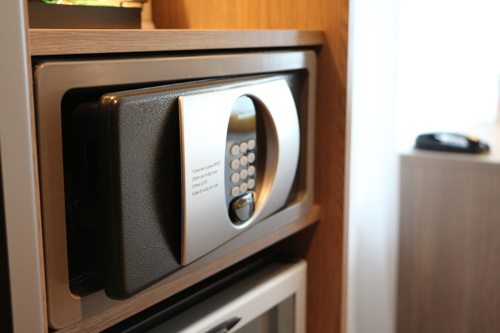 Hotel safe for money and valuables